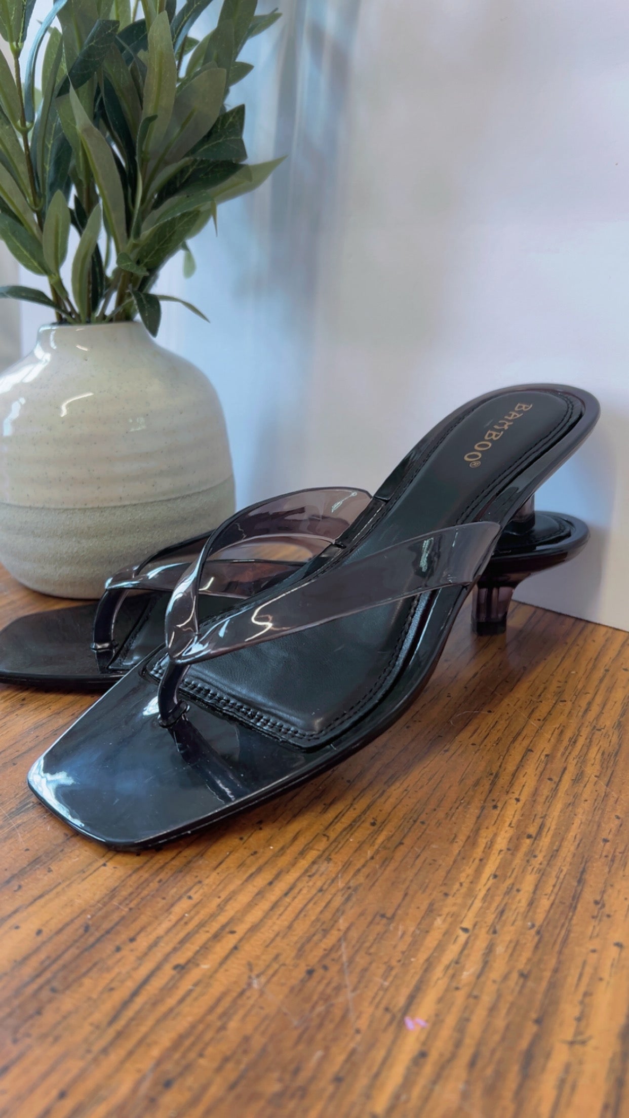 Smoke Jelly Thong Sandal