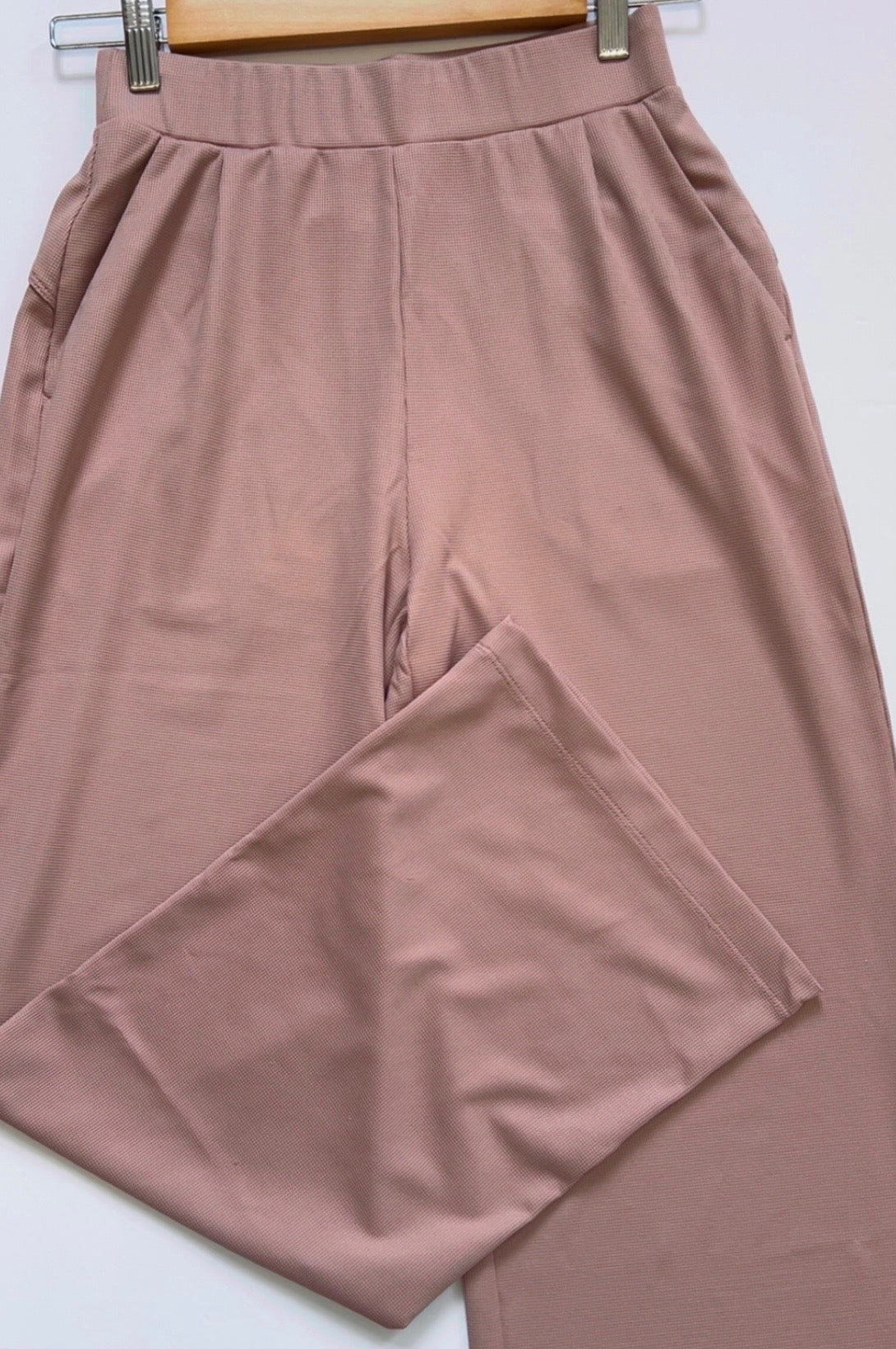 Dusty Rose Micro Waffle Trouser