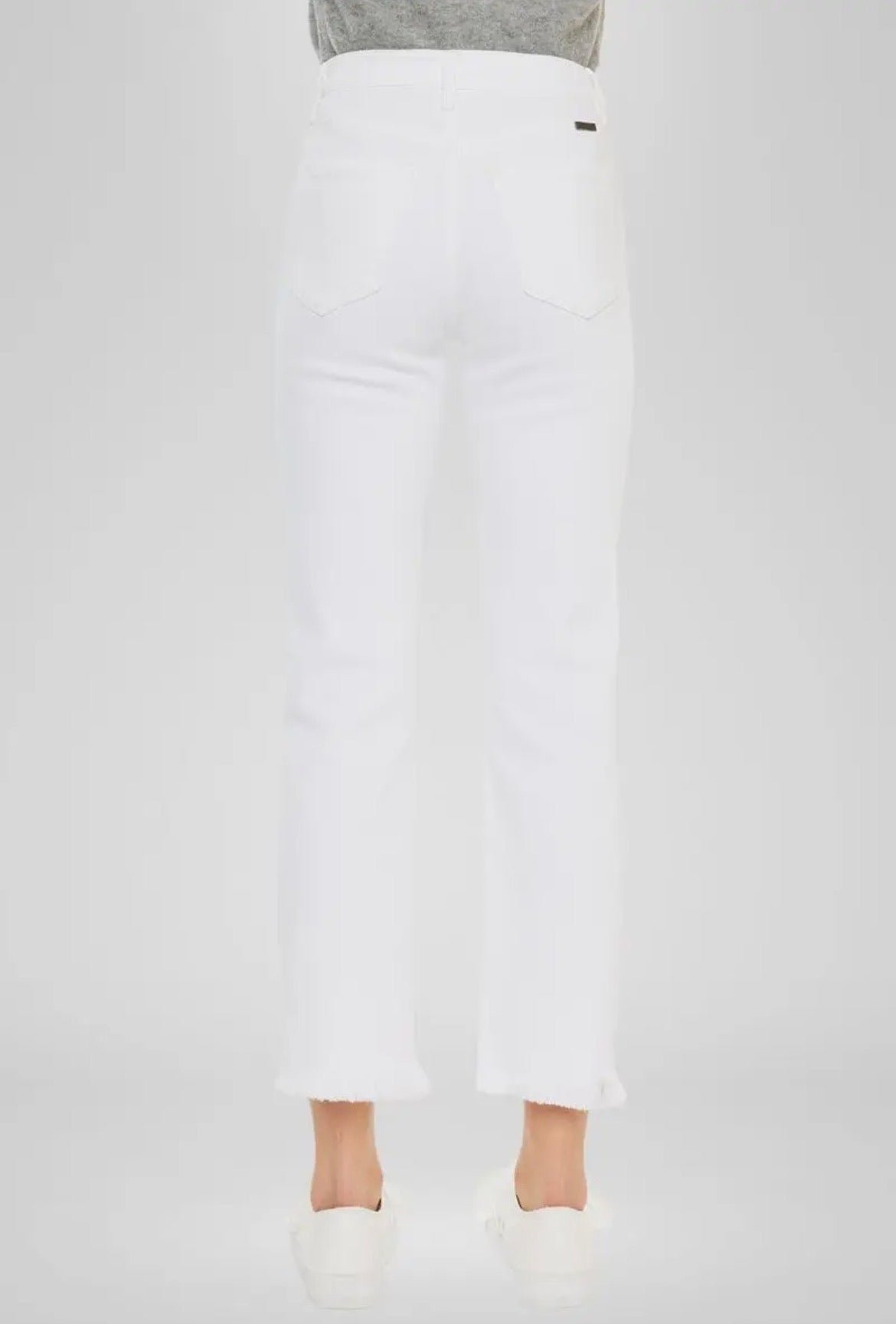 White High Rise Slim Straight Jeans