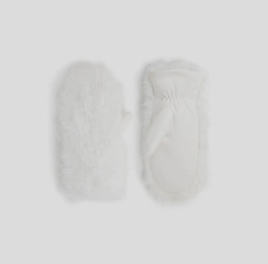Faux Fur Sparkly Mittens