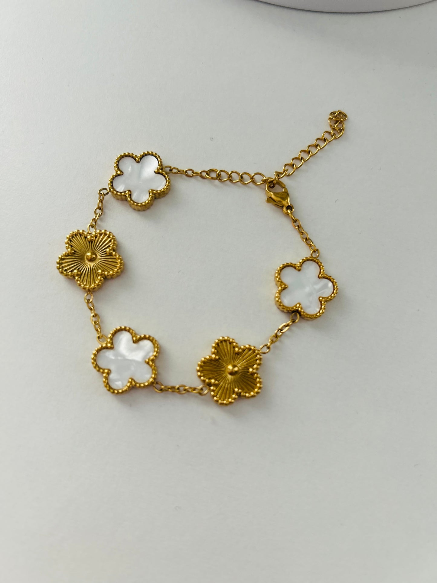 Five Leaf Clover Charm Bracelet