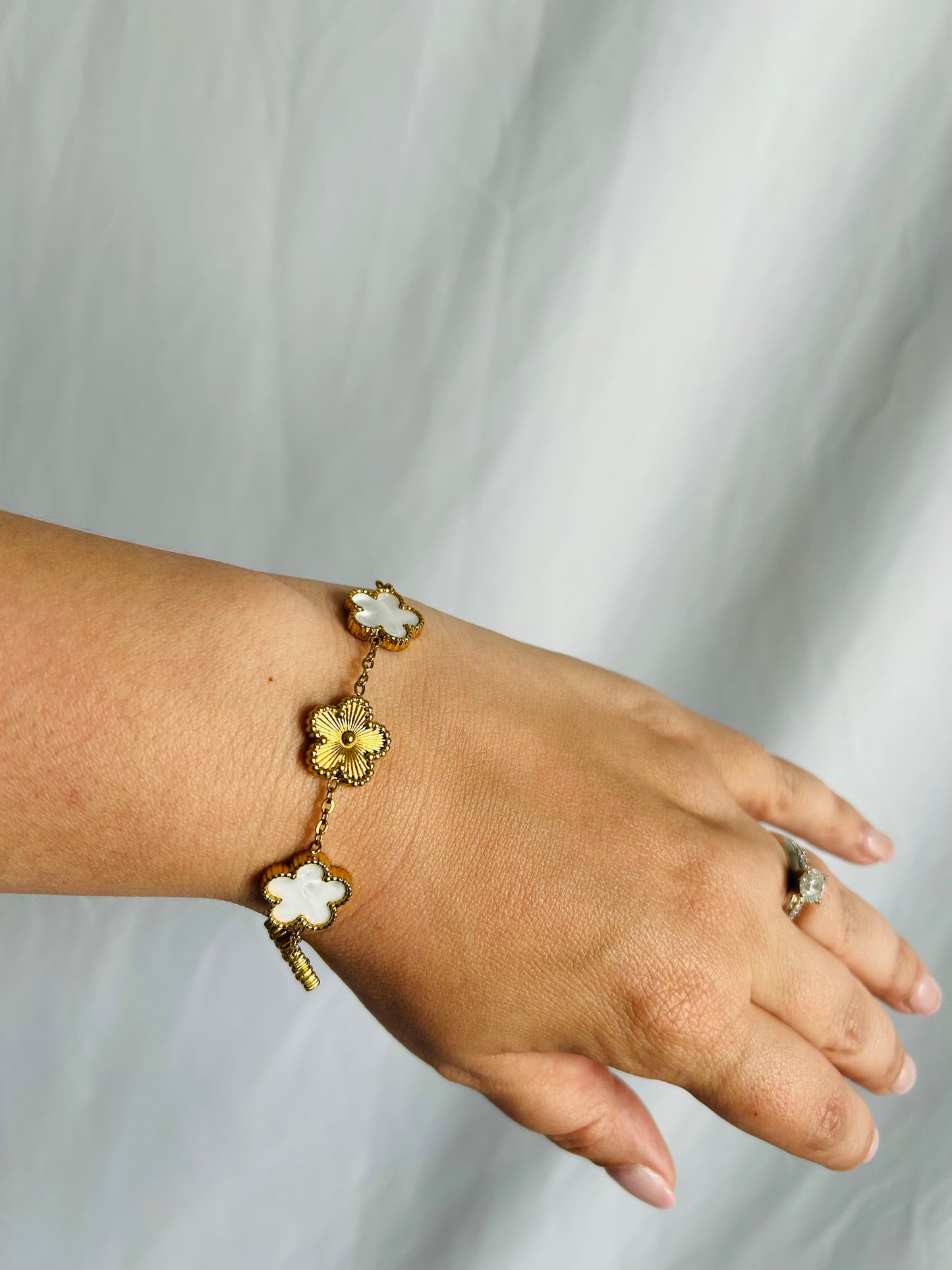 Five Leaf Clover Charm Bracelet