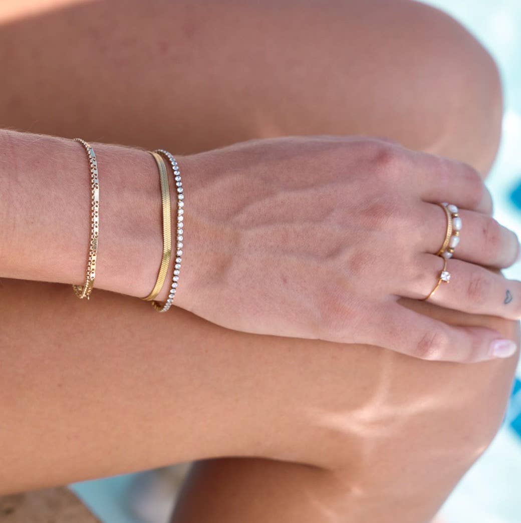 Gold Micro Tennis Bracelet