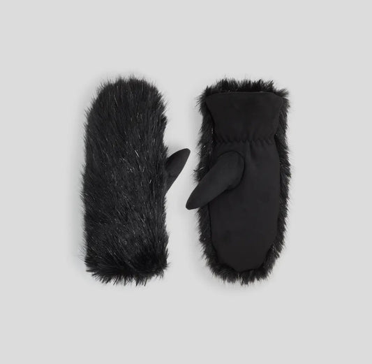 Faux Fur Sparkly Mittens