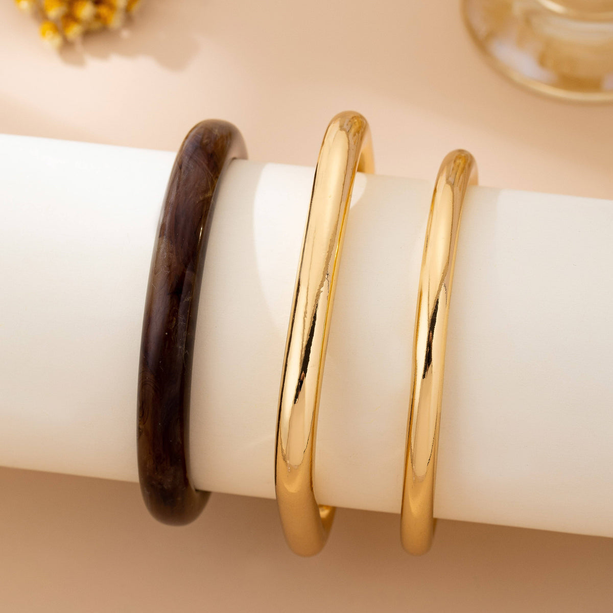 Tort & Gold Bangle Trio