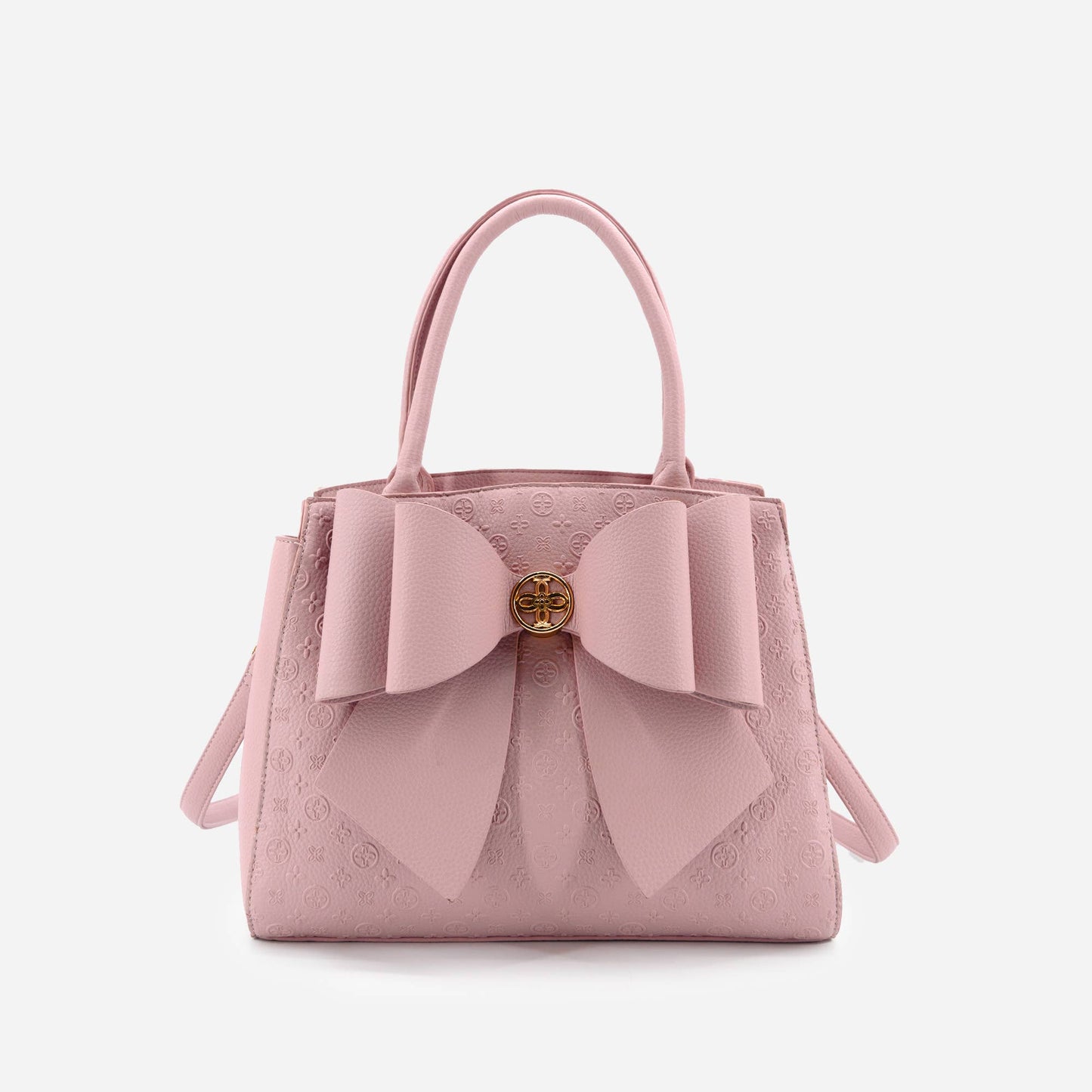 Blush Cross Bow Satchel Handbag