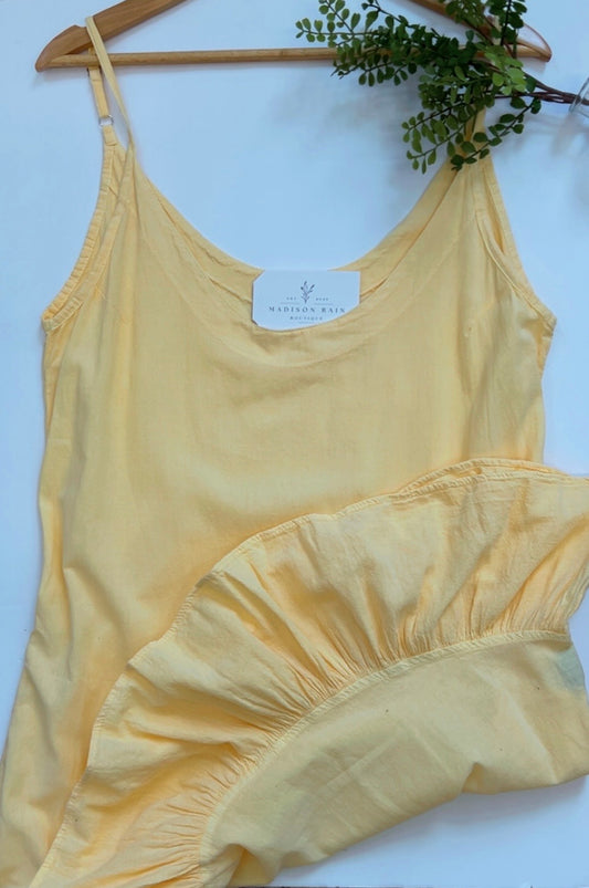 Butter Yellow Peruvian Cotton Dress