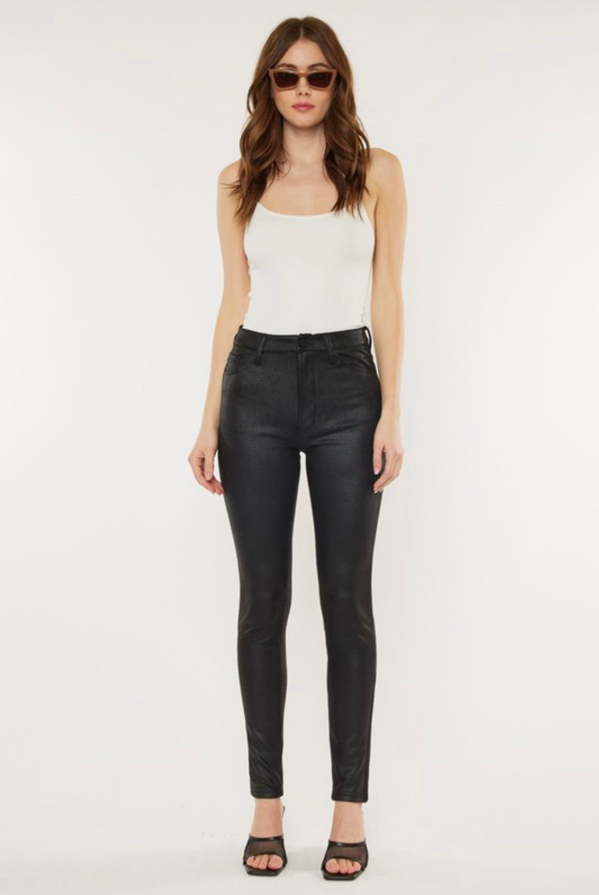 Black High Rise Super Skinny Pants