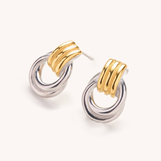 Mixed Metal Knot Studs