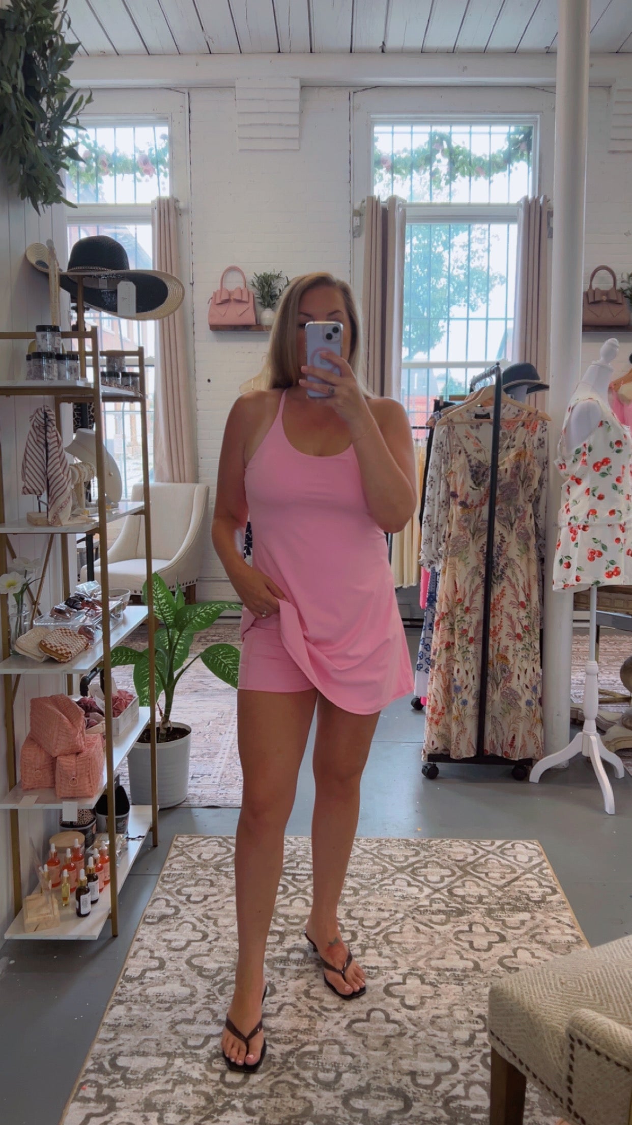 Pink Active Cross Strap Dress