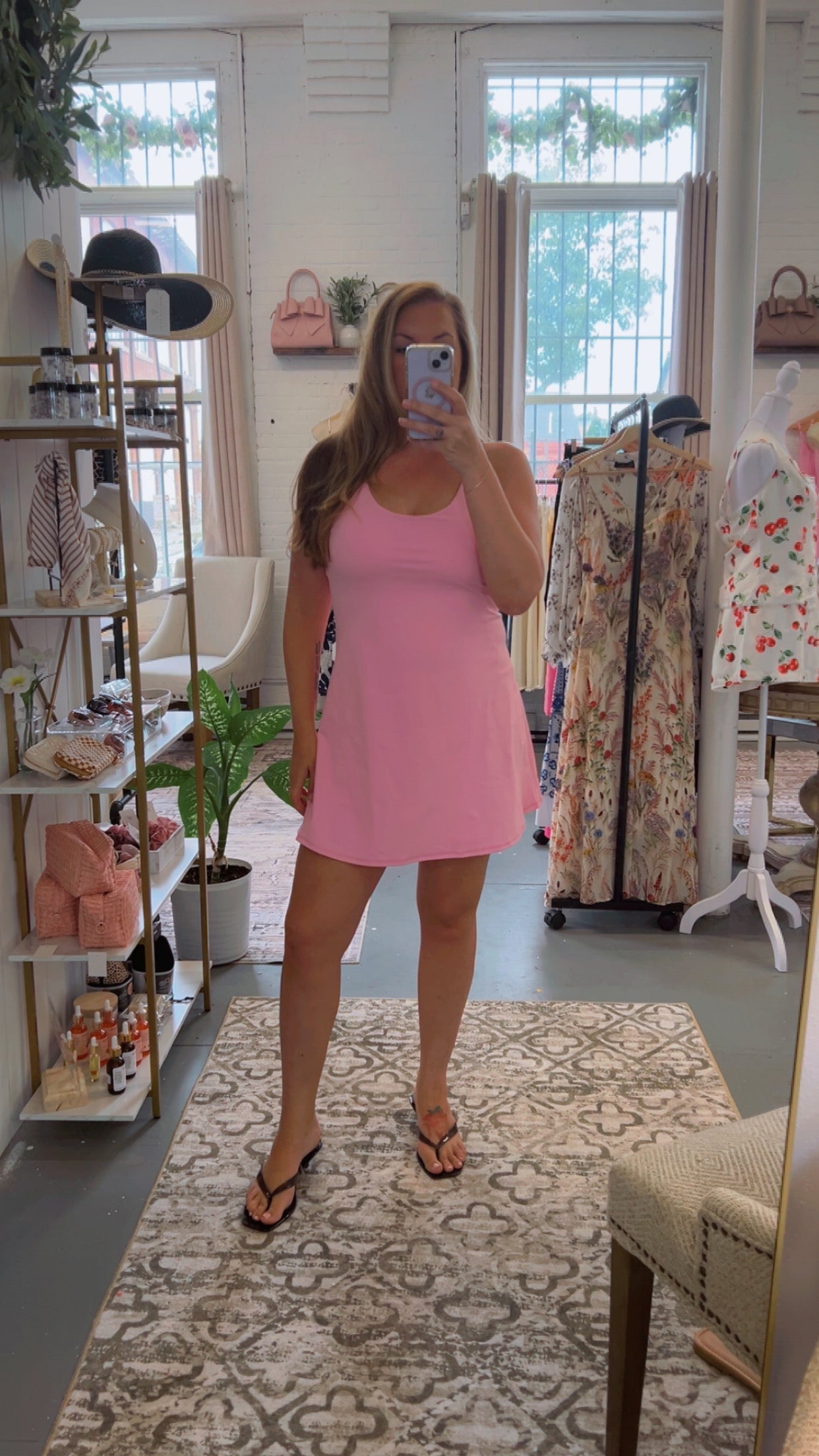 Pink Active Cross Strap Dress