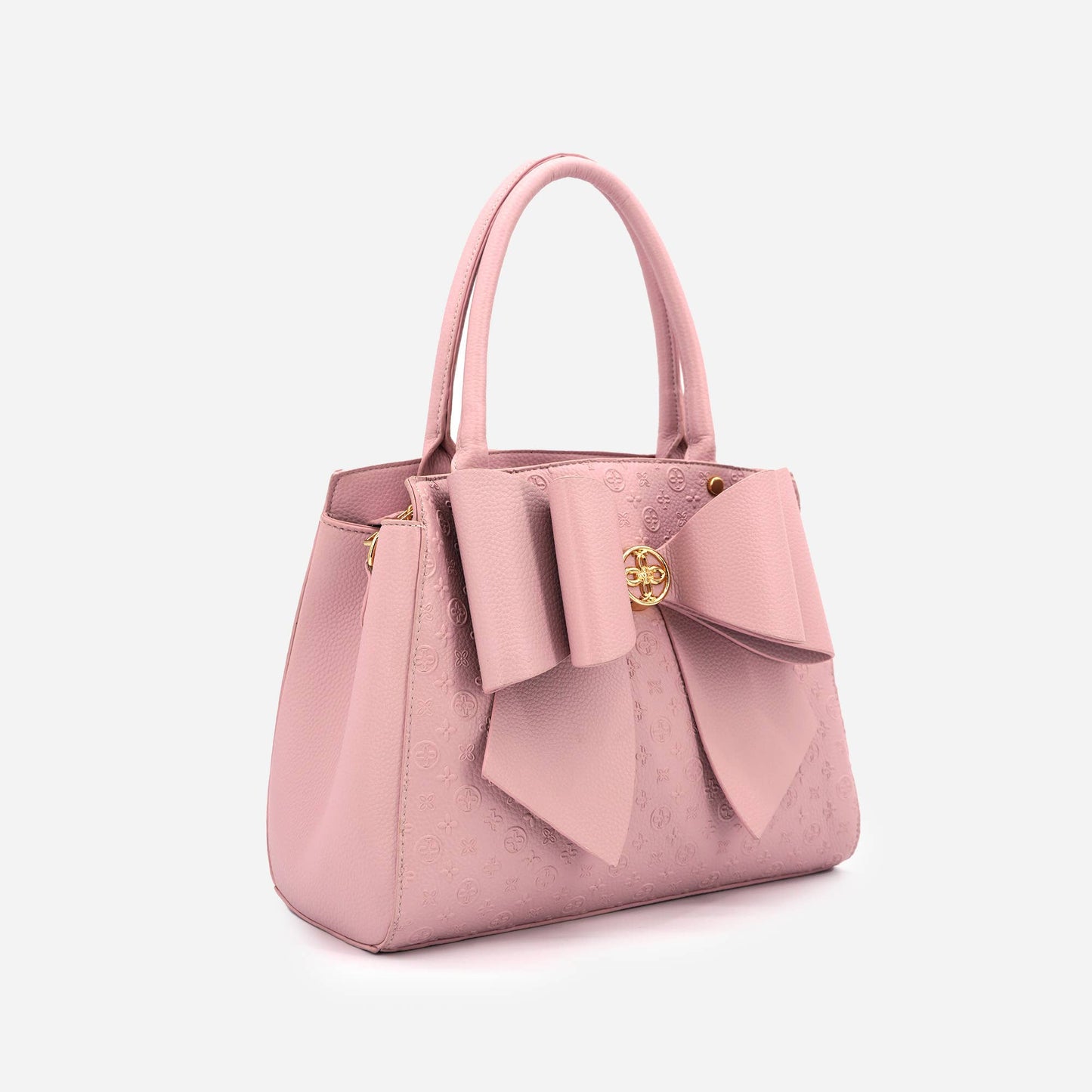 Blush Cross Bow Satchel Handbag