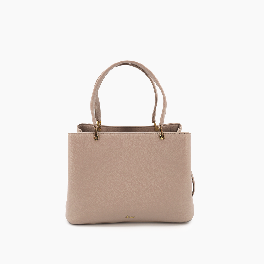 Beige Bow Crossbody Handbag
