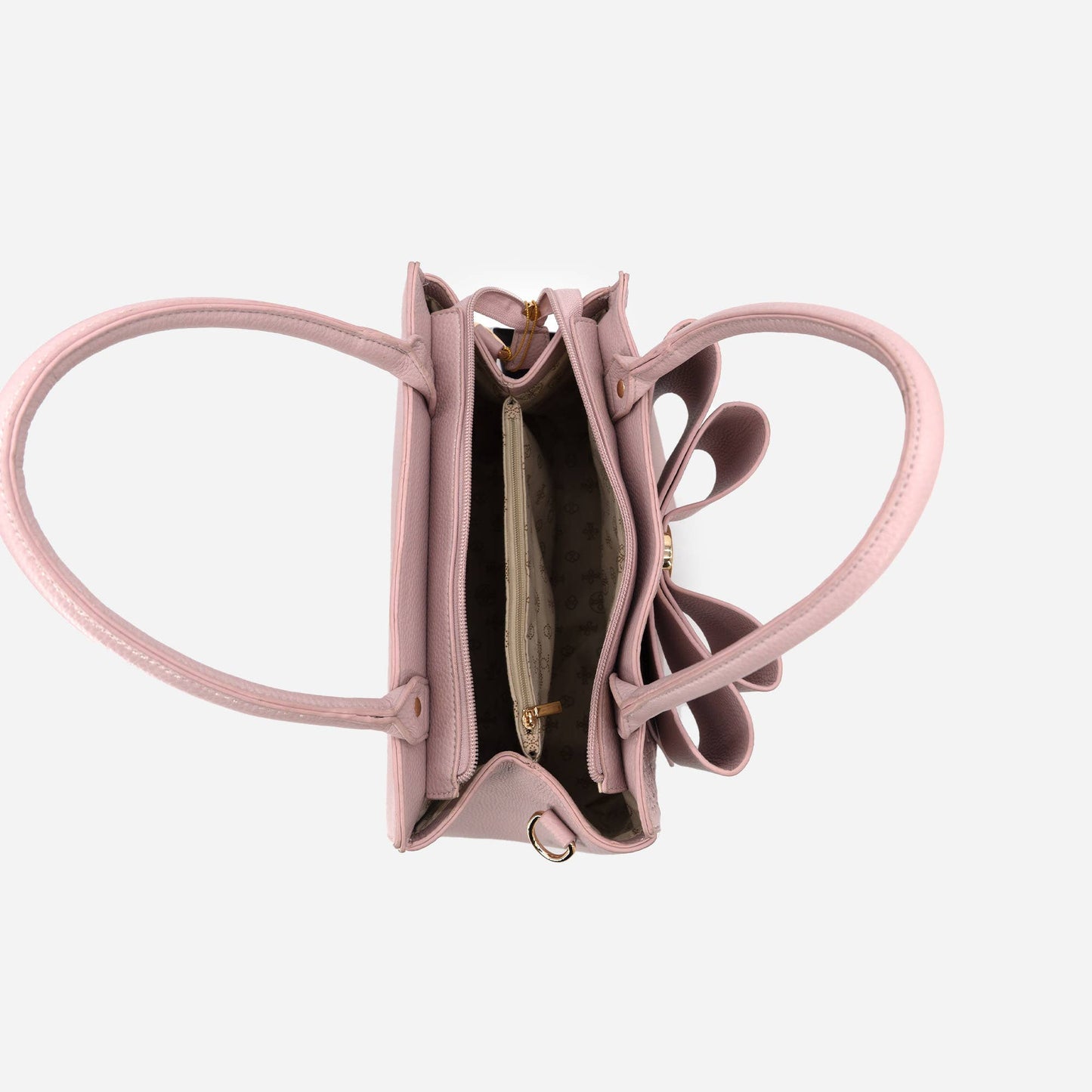 Blush Cross Bow Satchel Handbag