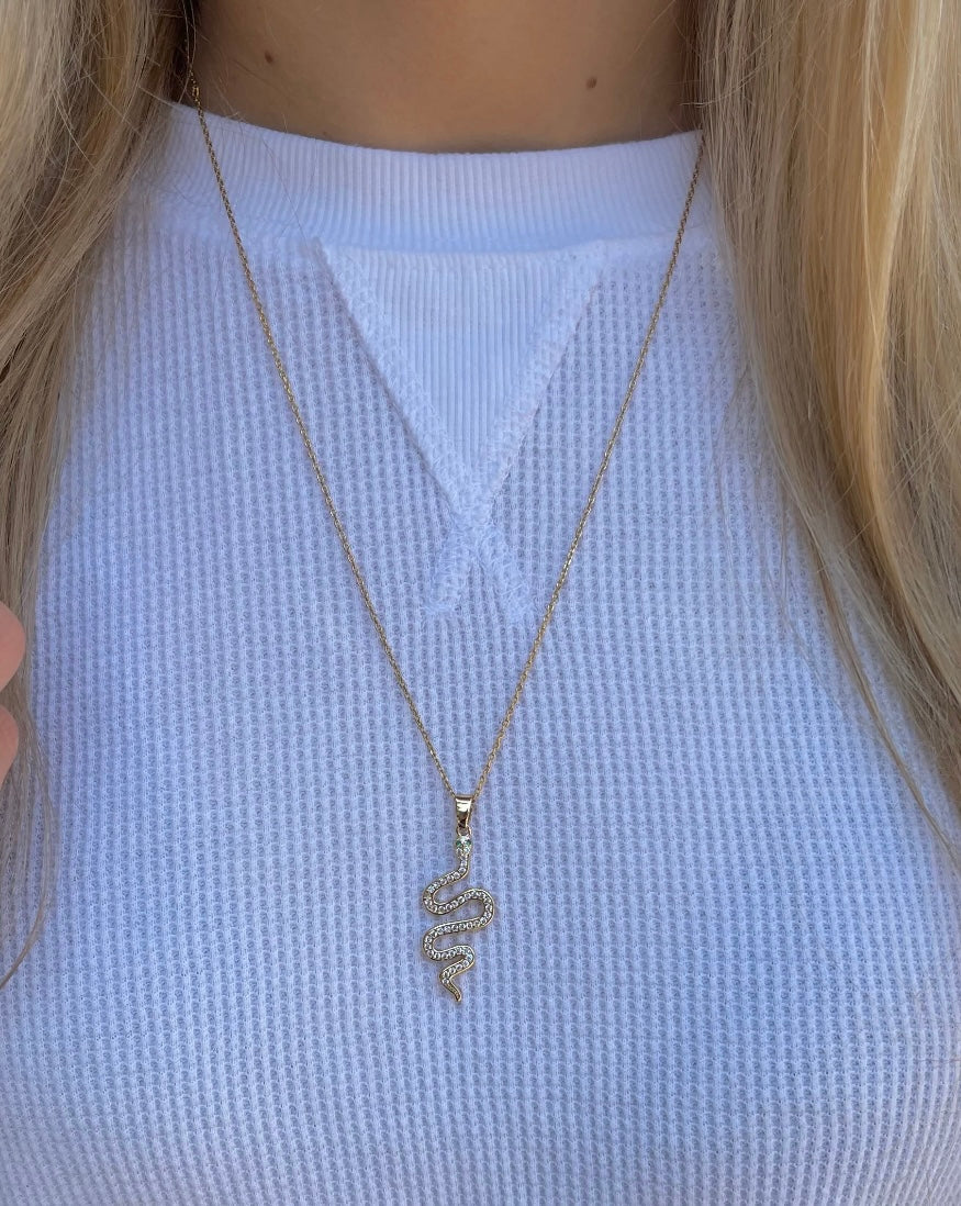 Shimmering Snake Adjustable Necklace