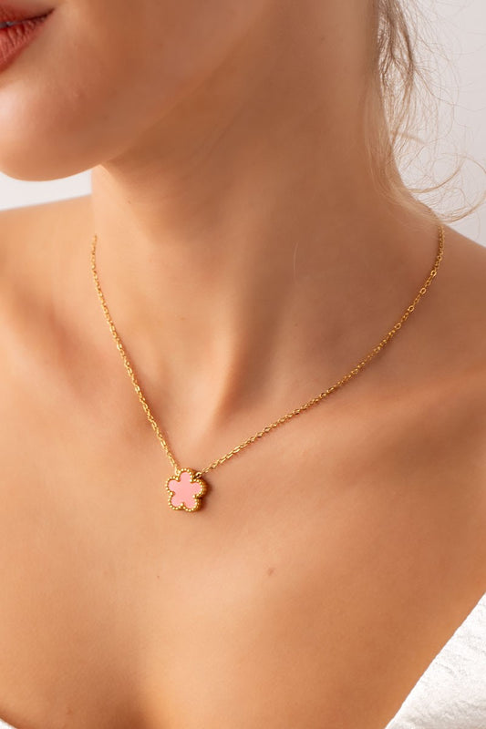 Fiona Five Leaf Clover Pendant Necklace