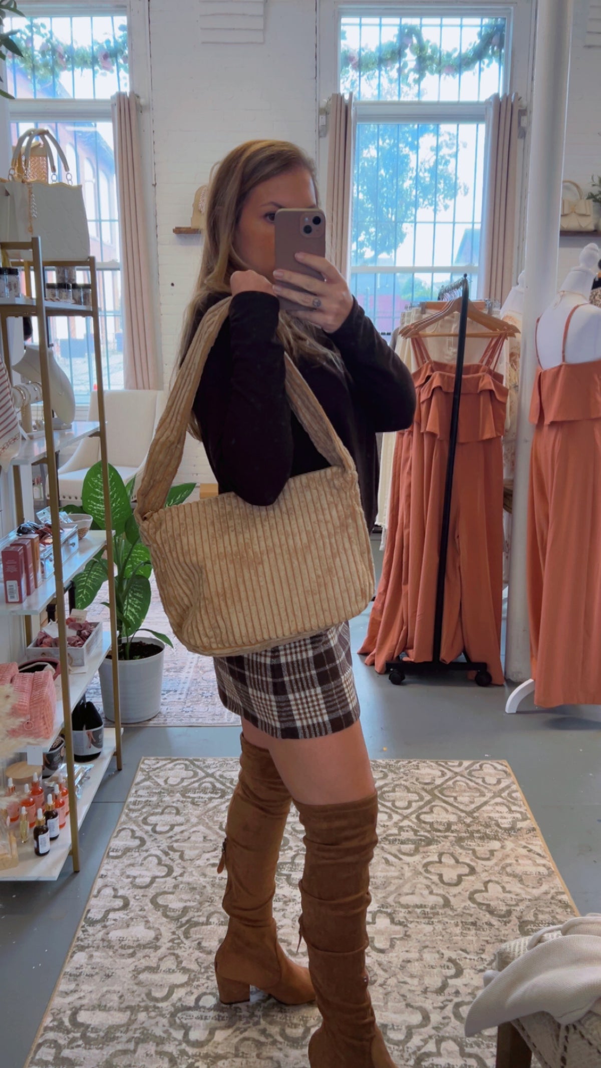 Corduroy Mini Tote Bag