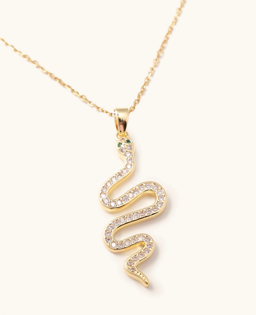 Shimmering Snake Adjustable Necklace