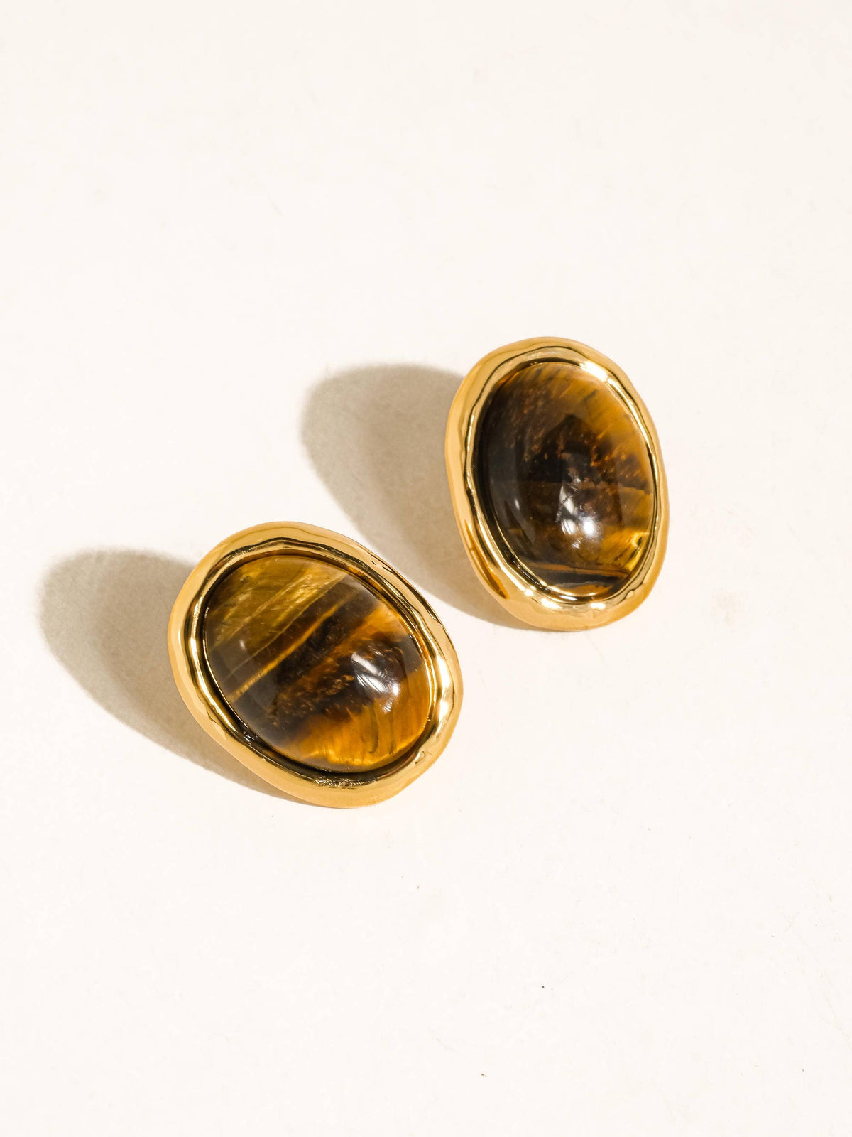 Brown Vintage Natural Stone Earring