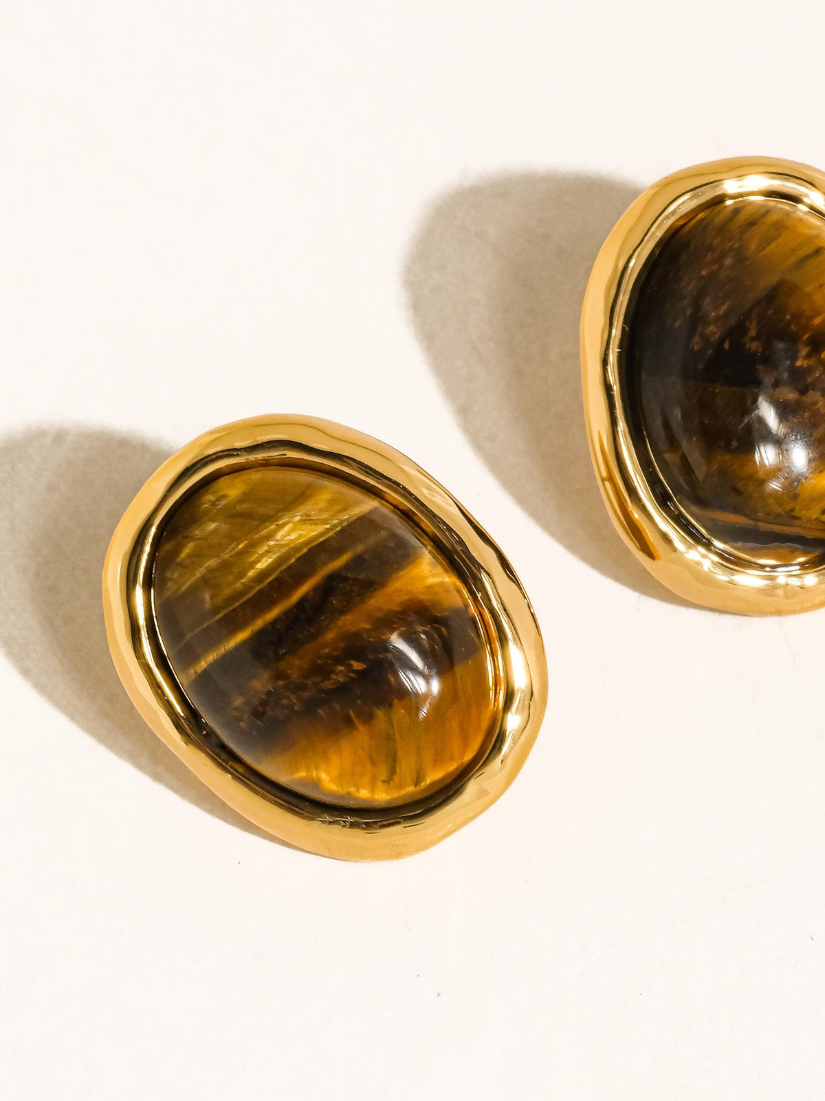 Brown Vintage Natural Stone Earring