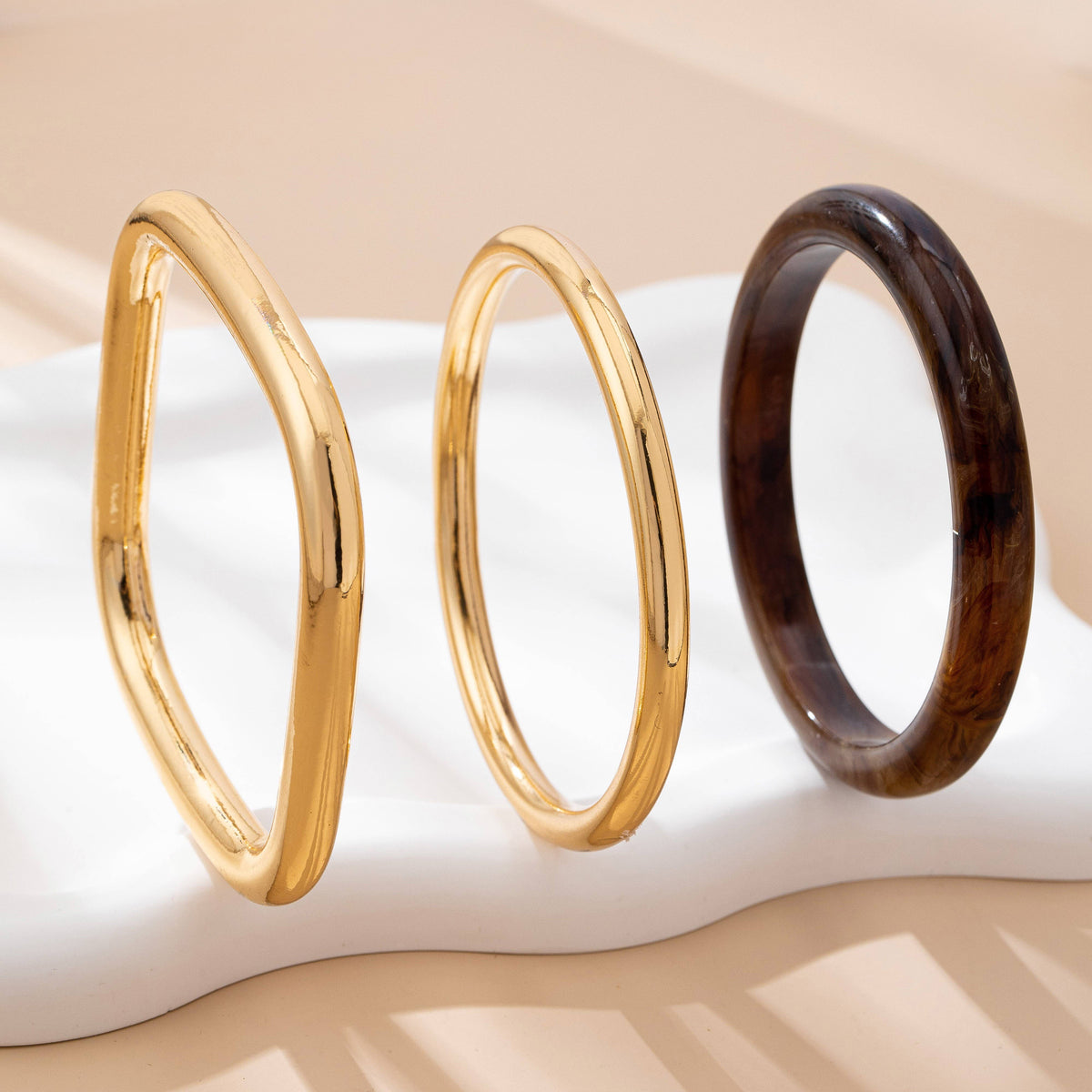 Tort & Gold Bangle Trio