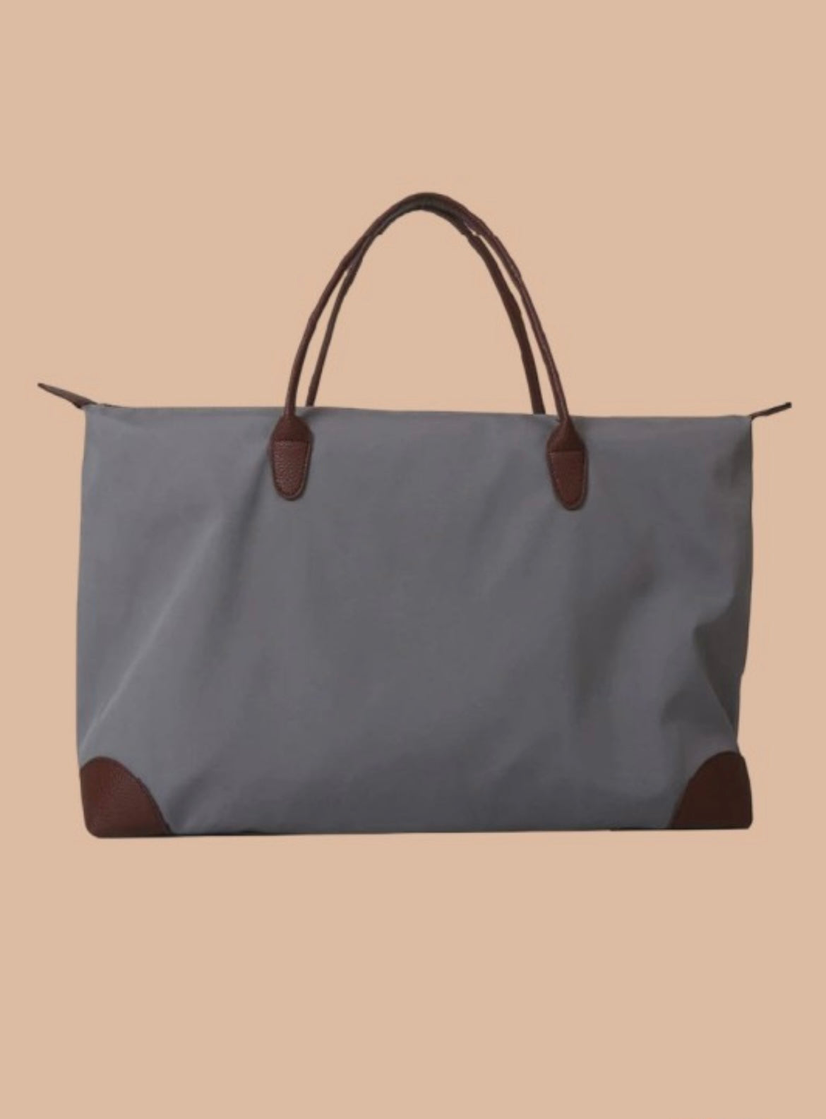 Grey Weekender Duffel Bag