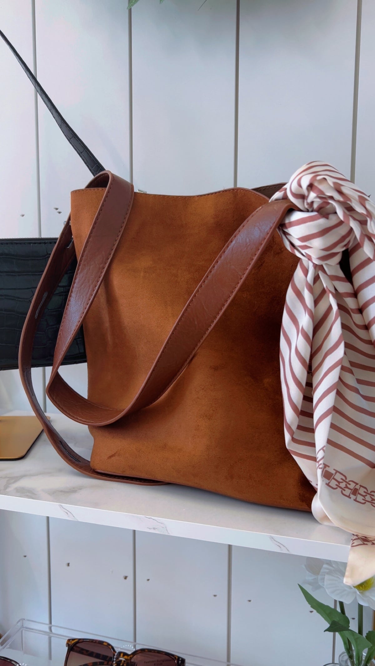 Suede Bucket Bag