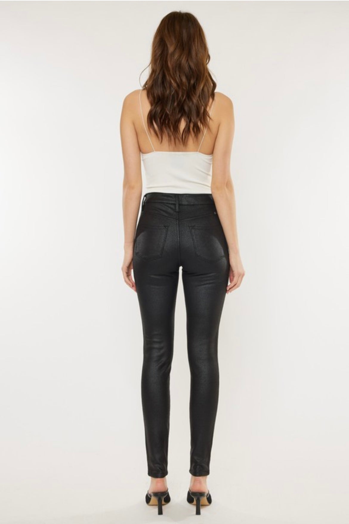 Black High Rise Super Skinny Pants