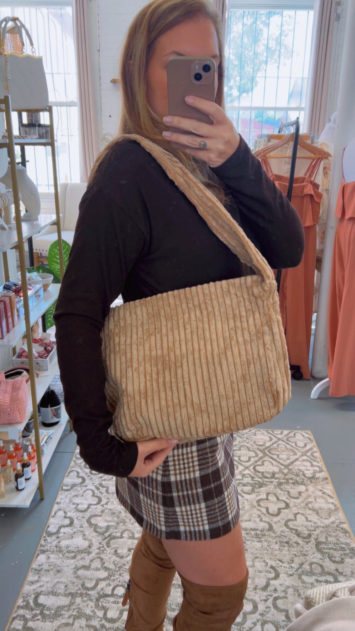 Corduroy Mini Tote Bag