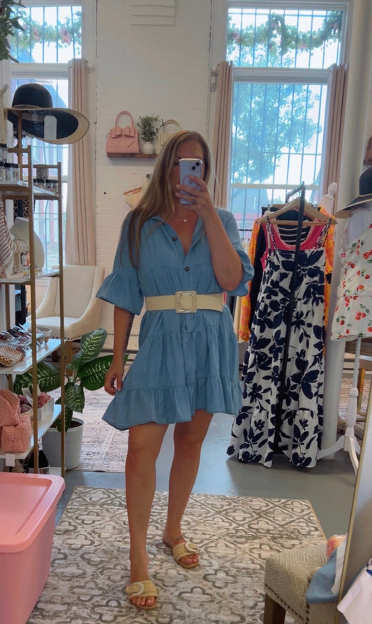 Dixie Half Sleeve Denim Dress