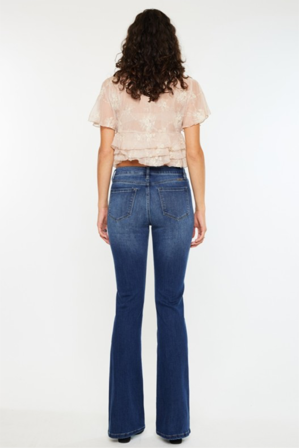 High Rise Side Slit Bootcut Jeans