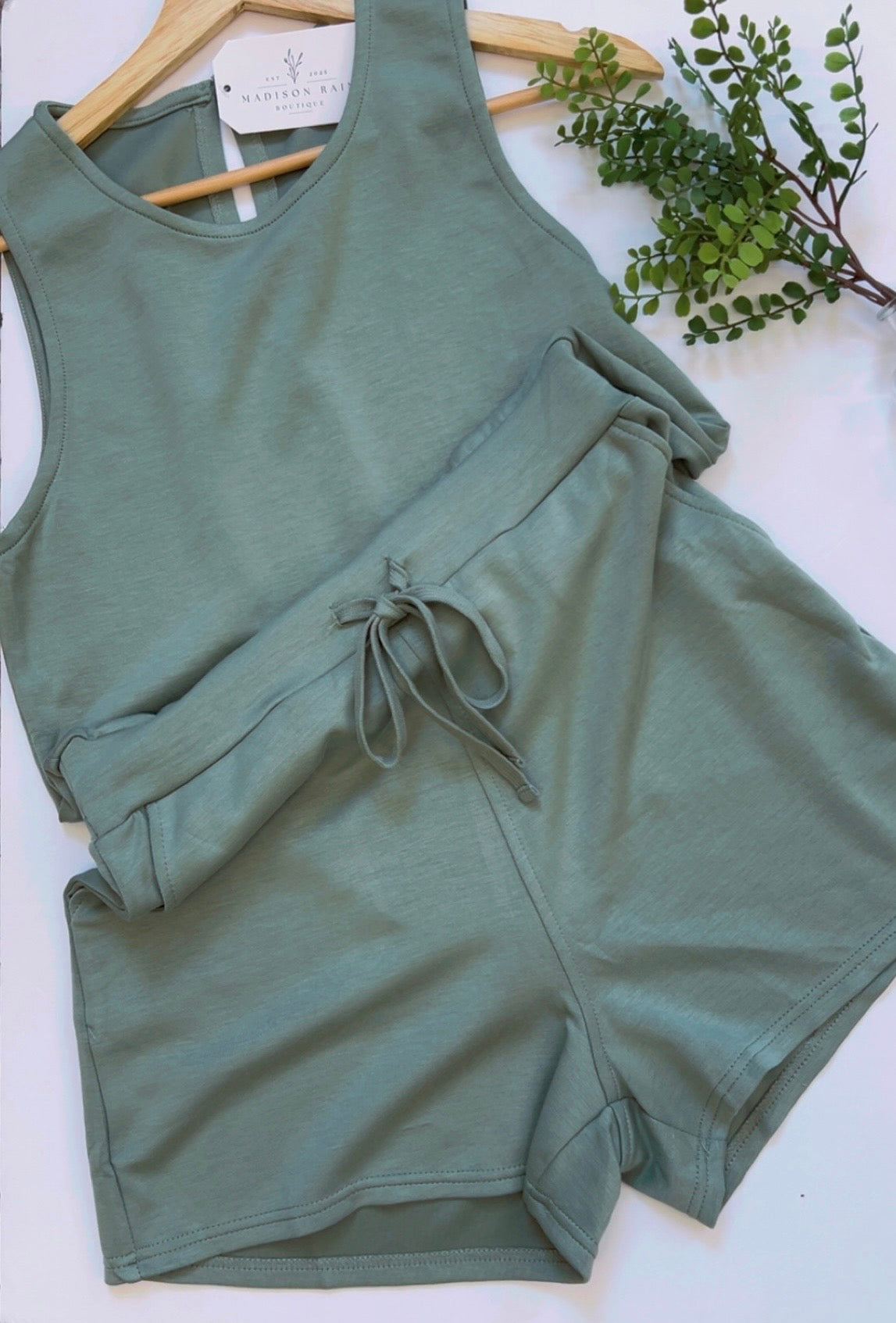 Sage Green Short Romper