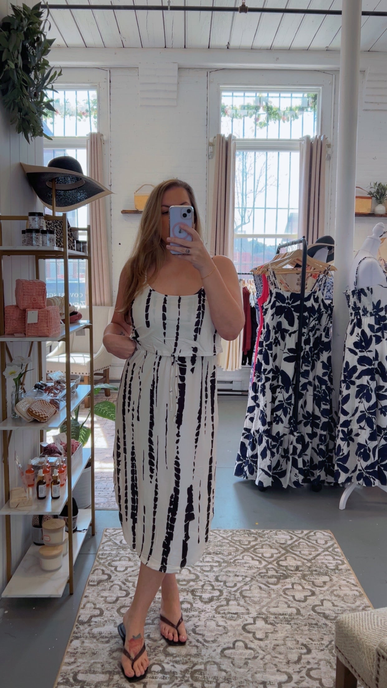 Drip Tie Dyed Side Slit Dress