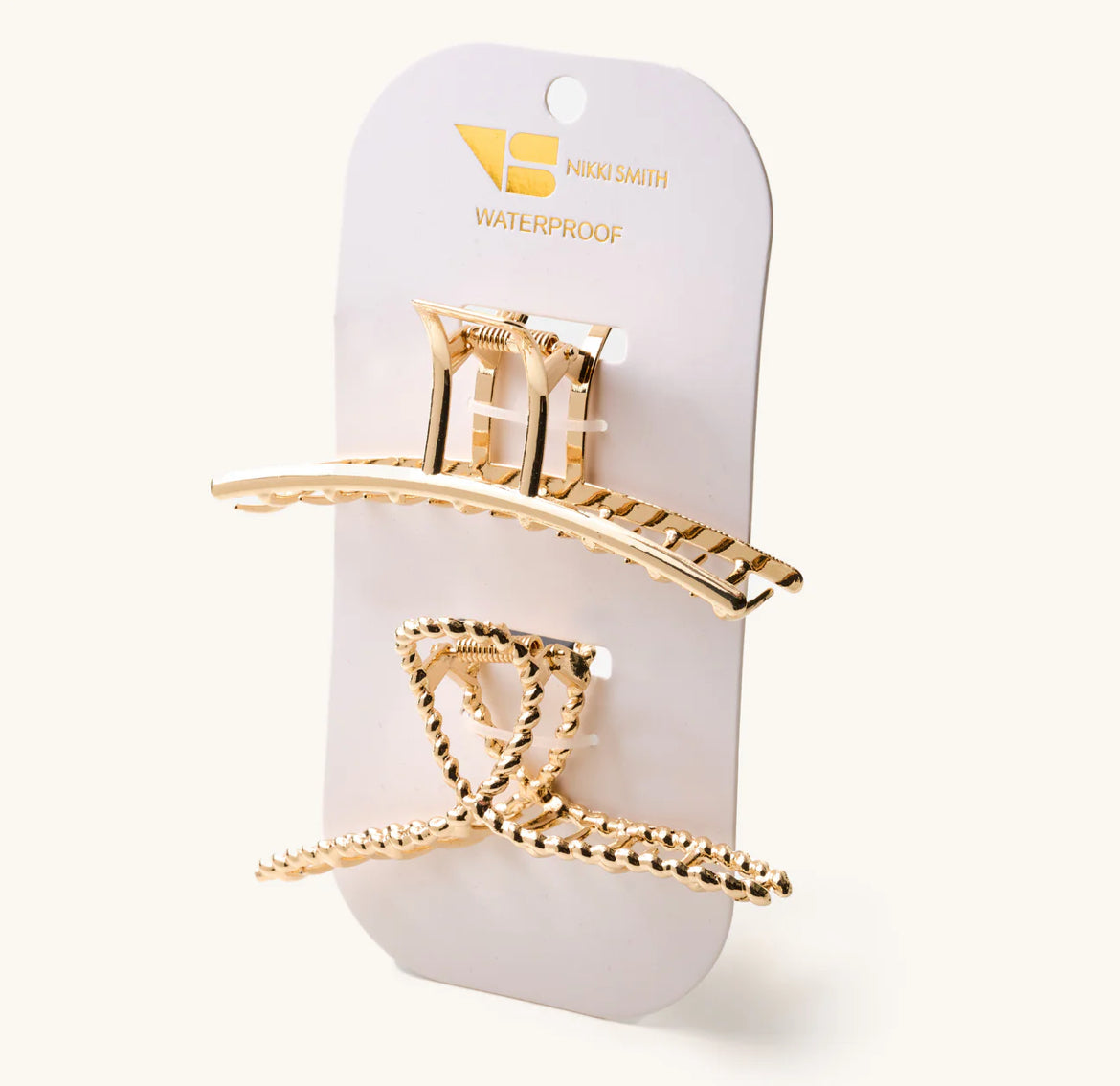 Gold Design Claw Clips