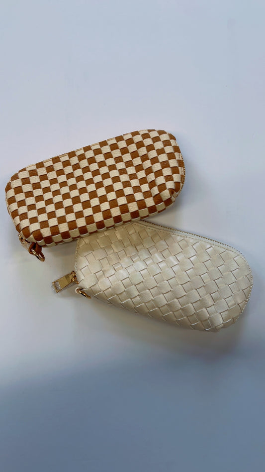 Woven Sunglass Case Wristlet