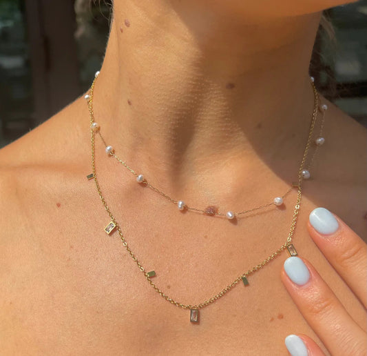 Baguette Crystal Necklace