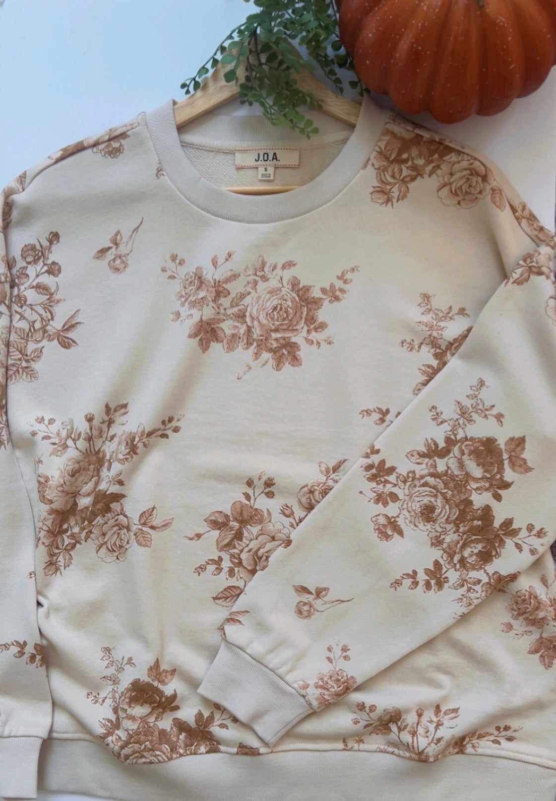 Autumn Bloom Toile Knit Top