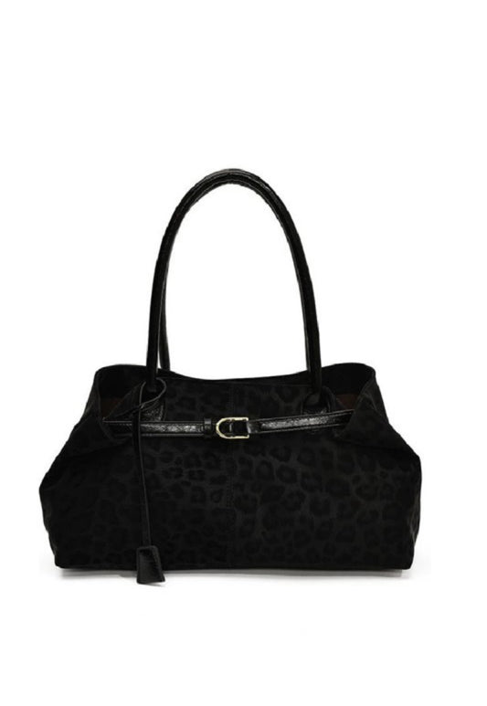 Leopard Print Shoulder Tote Bag