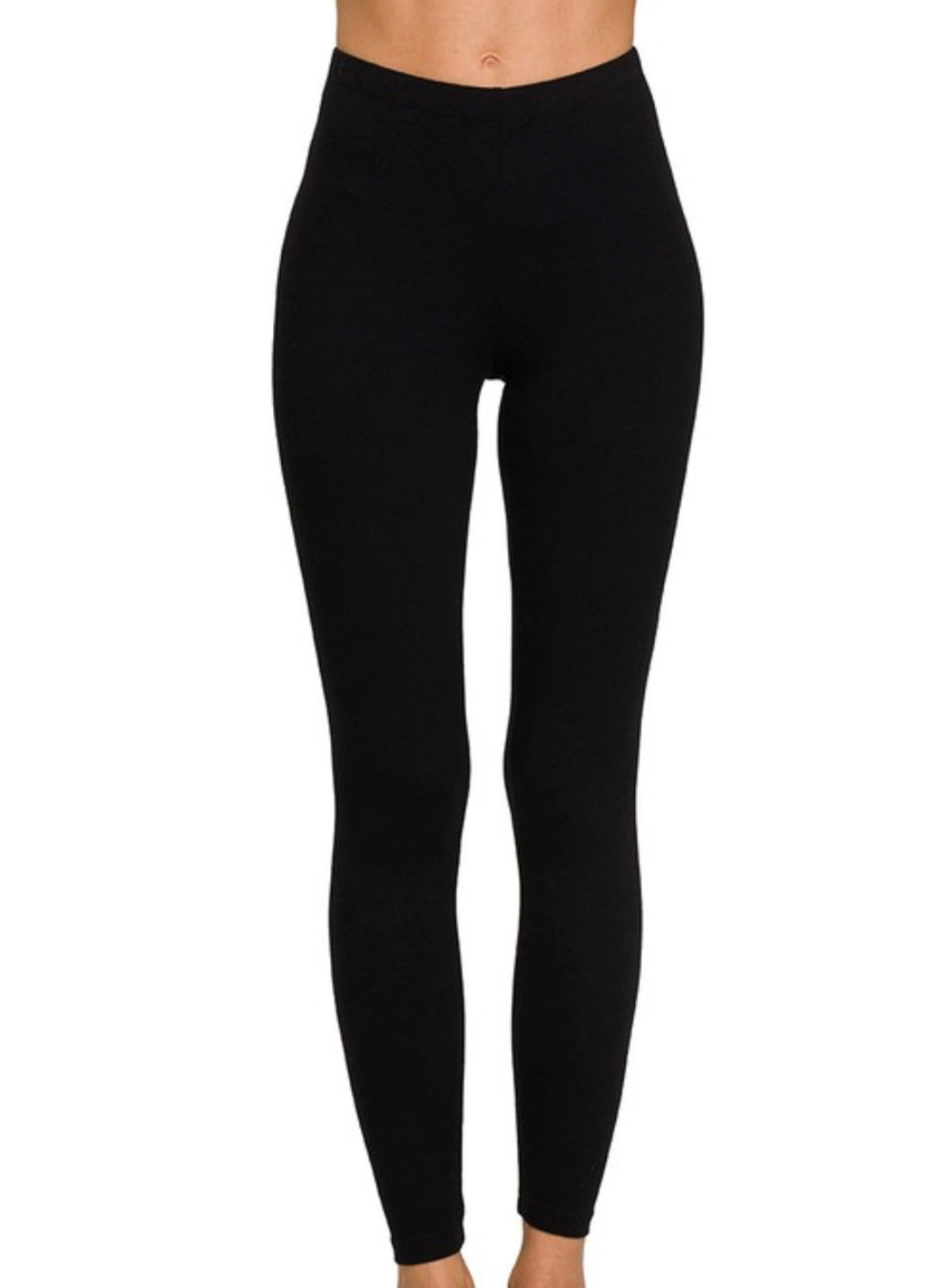 Cotton Full Length Black Leggings