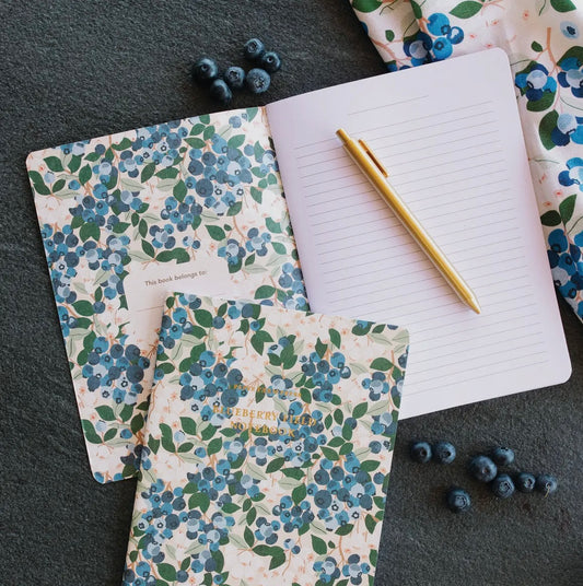 Blueberry Fields Stitched Notebook