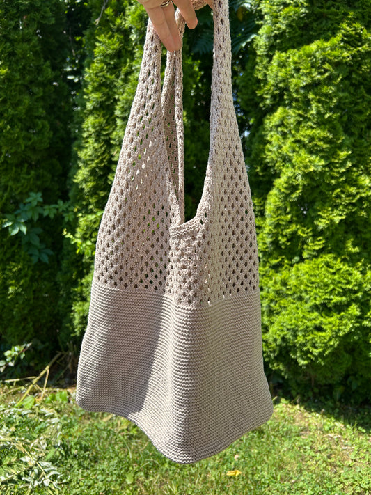 Willow Beige Shoulder Tote Bag