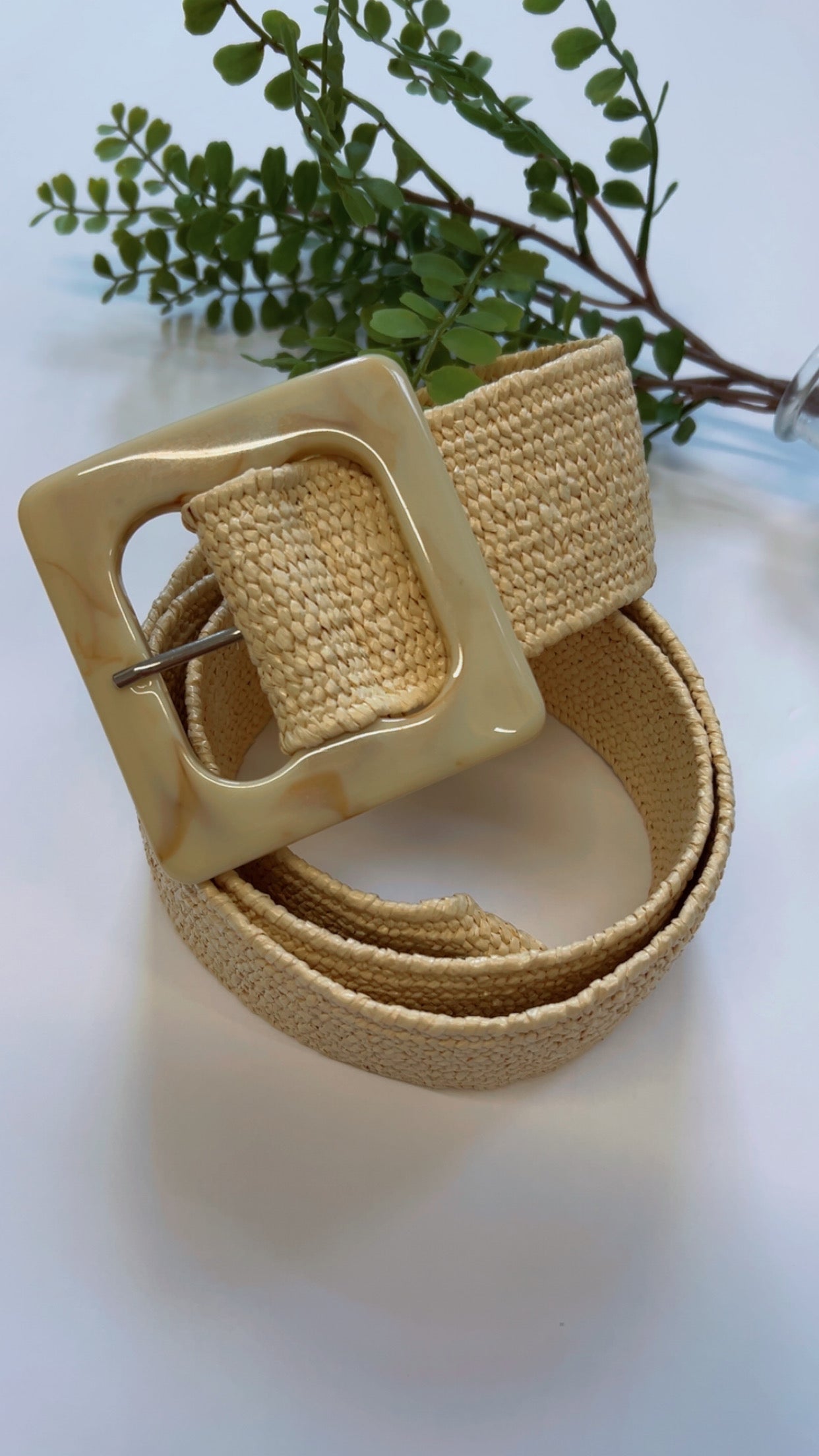 Marble Swirl Buckle Belt