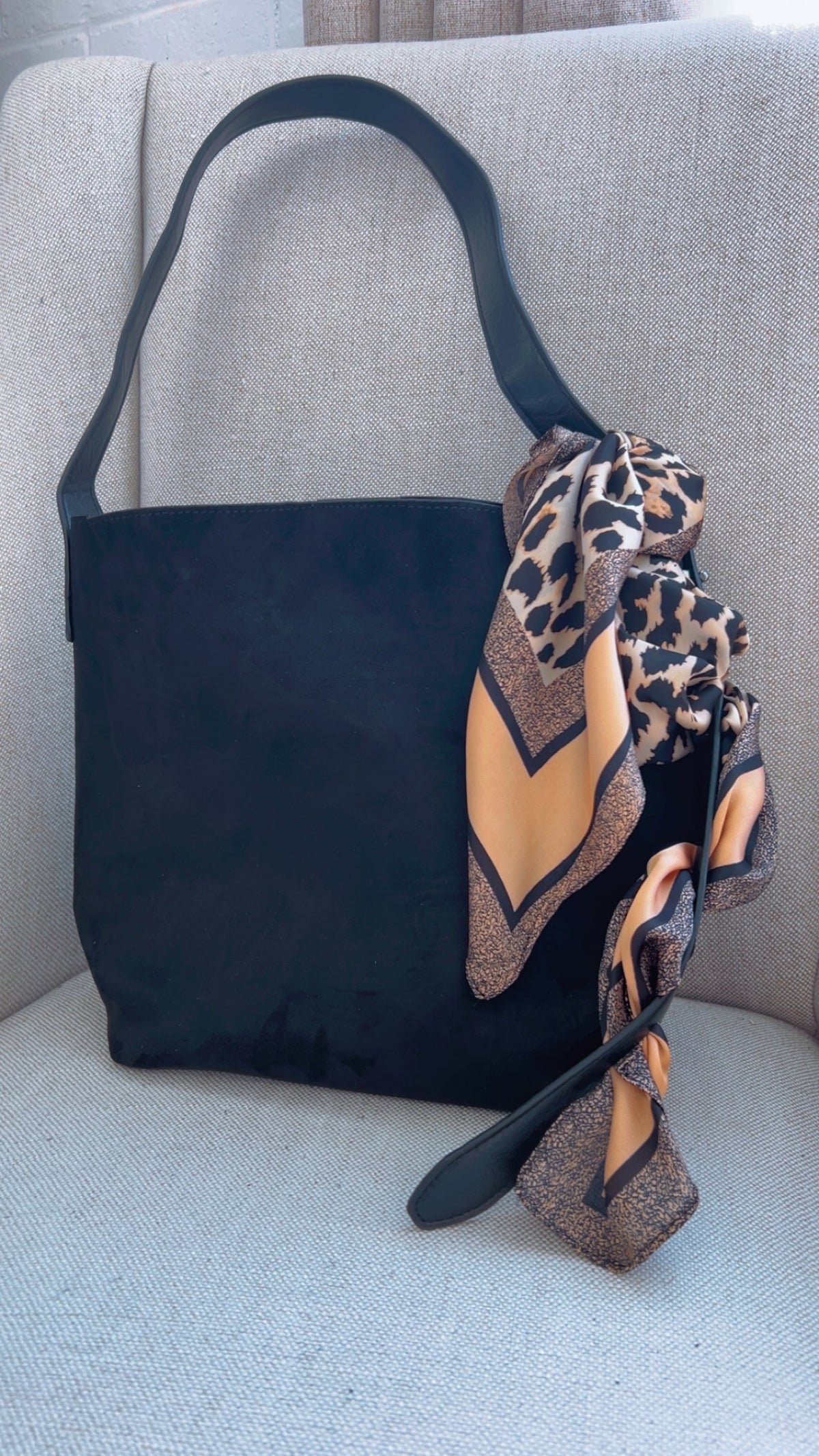 Suede Bucket Bag