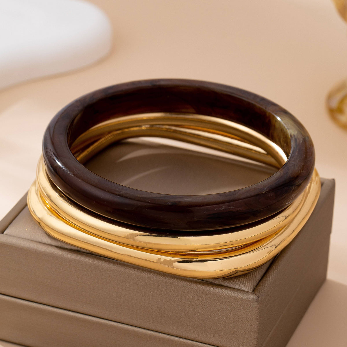 Tort & Gold Bangle Trio