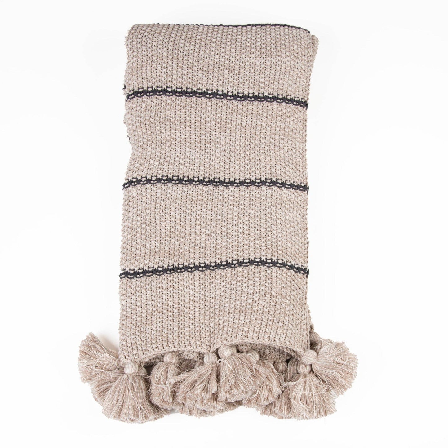 Pinstripe Cotton Throw Blanket