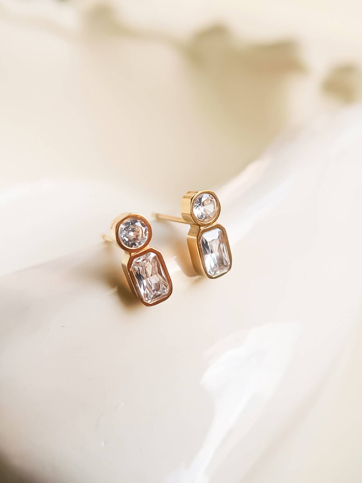 Gold Mini CZ Studs