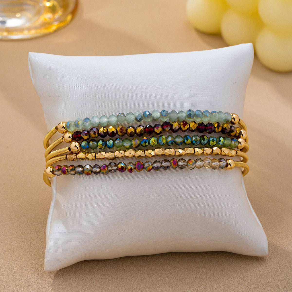 Boho Brass Guitar String Bracelet Set