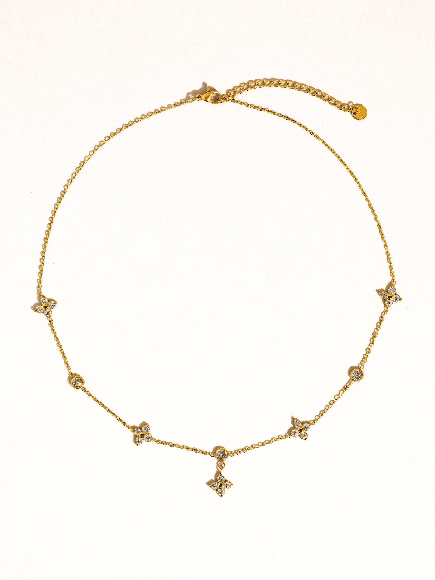 Gold Floral Chain Necklace