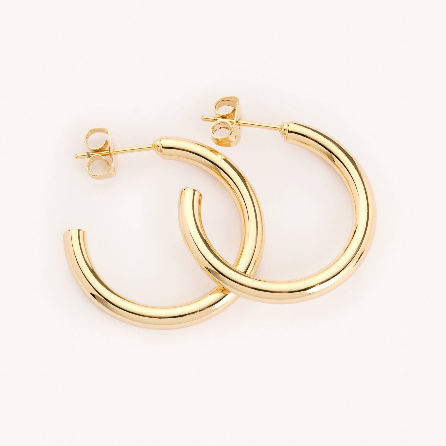 Medium Gold Tube Hoops